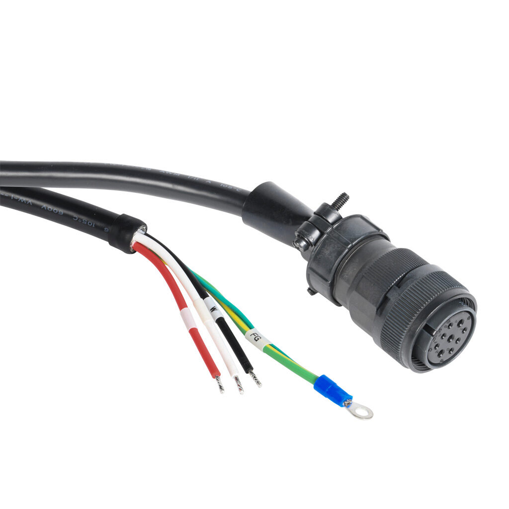 SV2C-PC16-03FN - SureServo2 power flex cable, mating connectors, 9.8ft/3m cable length. For use with 230 VAC 1 kW low inertia and 460 VAC 1 kW-2 kW SureServo2 motors without brake.