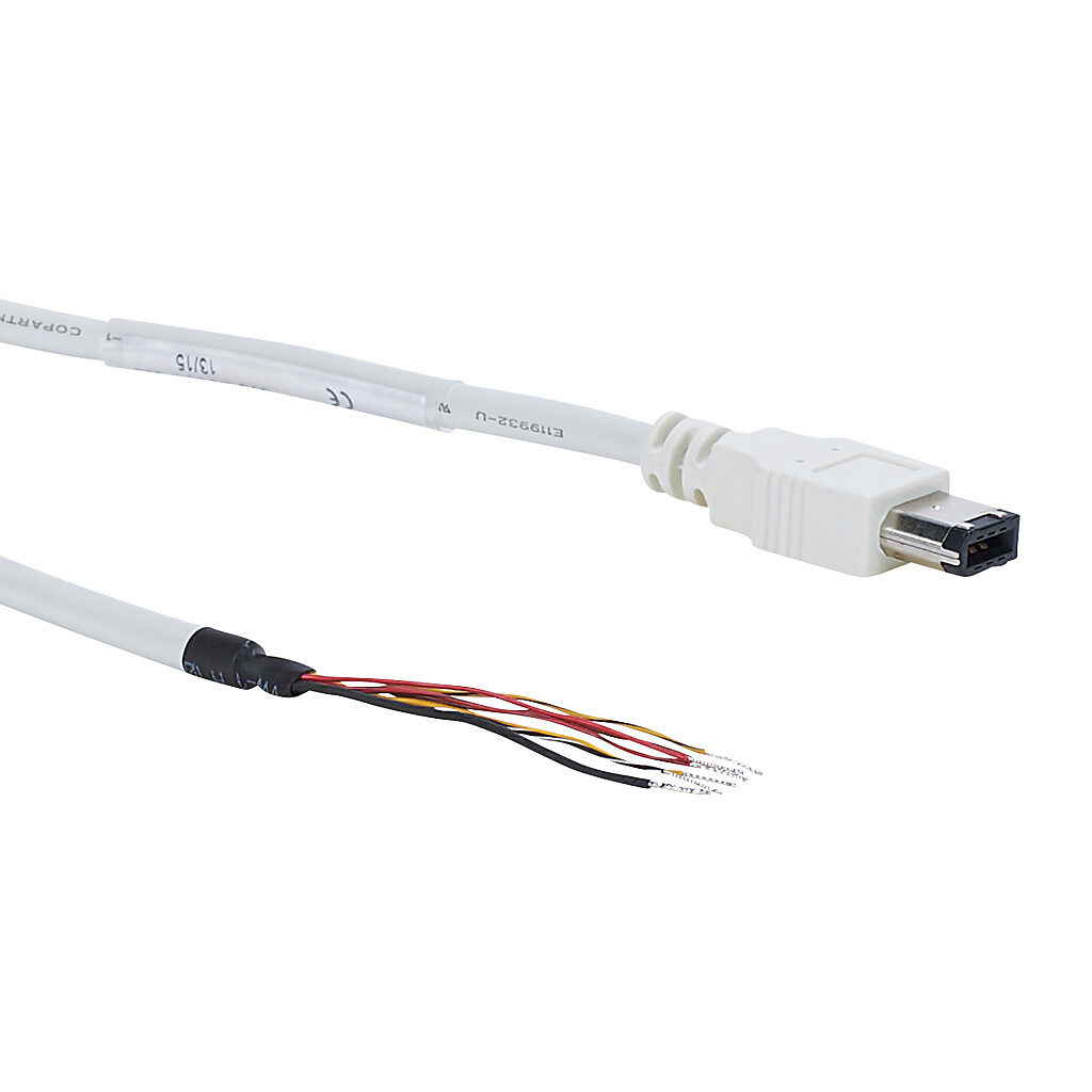 SVC-MDCOM-CBL - SureServo communication cable, IEEE1394 to pigtail, 3ft cable length. For use with all SureServo systems and any RS-485/RS-422/RS-232 network.