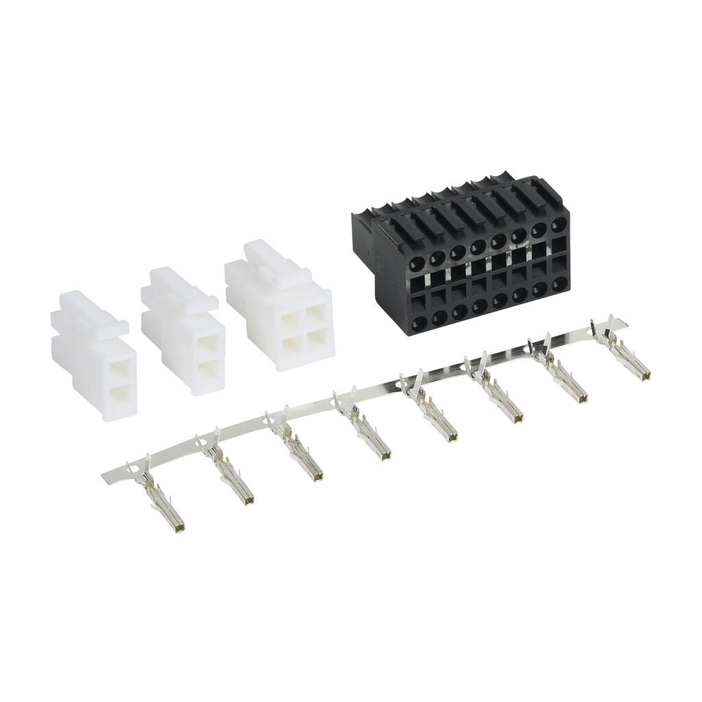 SW3D2KIT-C1 - Ever Motion Solutions connector kit, replacement. For use with Ever Motion Solutions SW3D2042H241-01 microstepping drive. Includes (2) drive power connectors, (1) motor power connector and (1) control signal connector.
