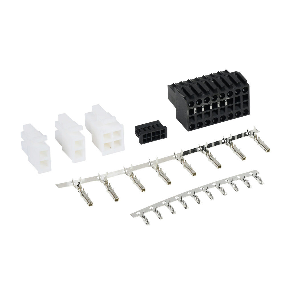 SW4D2KIT-C1 - Ever Motion Solutions connector kit, replacement. For use with Ever Motion Solutions SW4D2042H241-00 microstepping drive. Includes (2) drive power connectors, (1) motor power connector, (1) encoder connector and (1) control signal co...