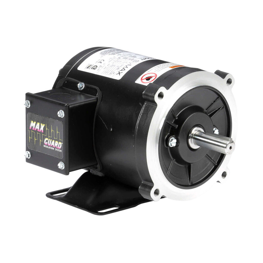SY003 - Marathon Symax premium efficiency AC permanent magnet motor, high-performance inverter duty, 1hp, 3-phase, 230/460 VAC, 1800rpm, TENV, NEMA S56C frame, rolled steel, C-face/rigid base mount. Requires drive.