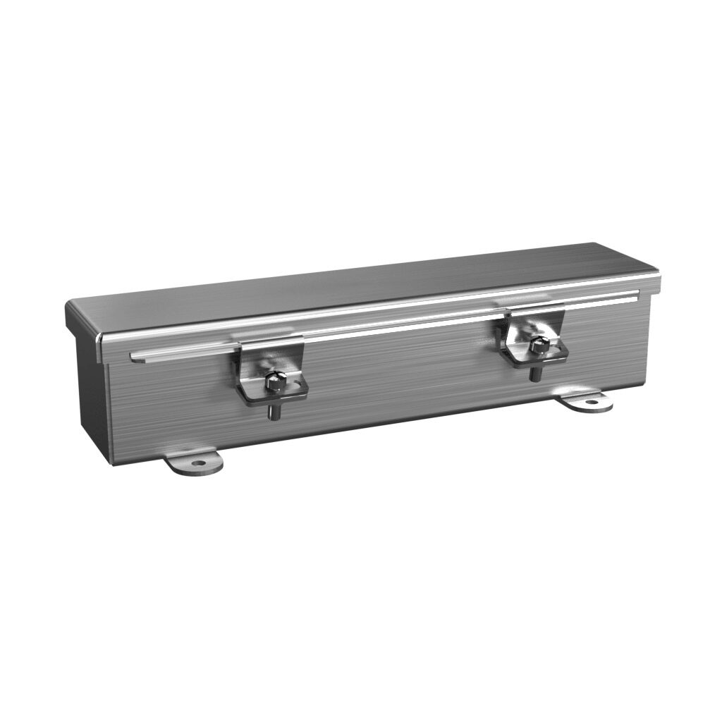 T2212CHSS - Wiegmann wiring trough, 2.5 x 2.5 x 12in (HxDxL), NEMA 1/4/4X/12, 304 stainless steel, No. 3 intermediate polished finish, single-door.