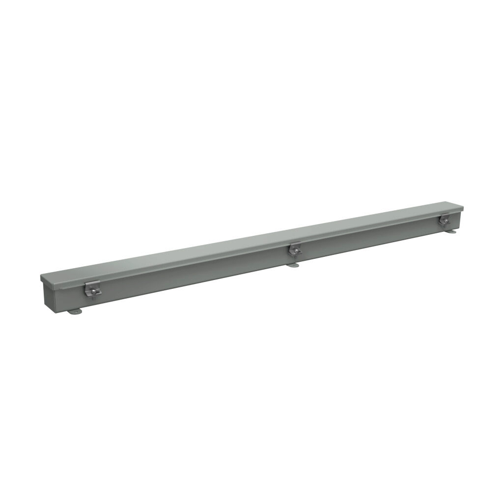 T2248CH - Wiegmann wiring trough, 2.5 x 2.5 x 48in (HxDxL), NEMA 4, carbon steel, ANSI 61 gray, powder coat finish, single-door.