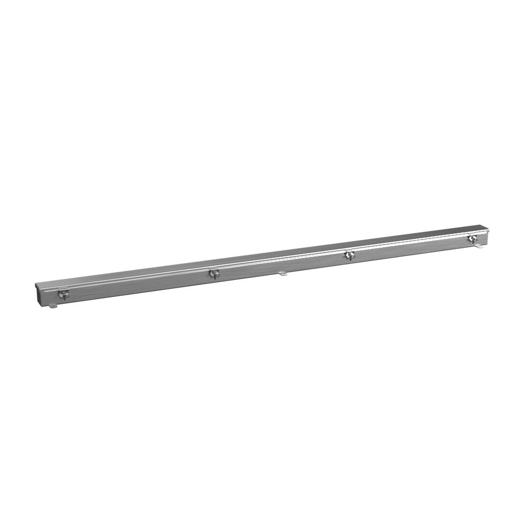 T2272CHSS - Wiegmann wiring trough, 2.5 x 2.5 x 72in (HxDxL), NEMA 1/4/4X/12, 304 stainless steel, No. 3 intermediate polished finish, single-door.