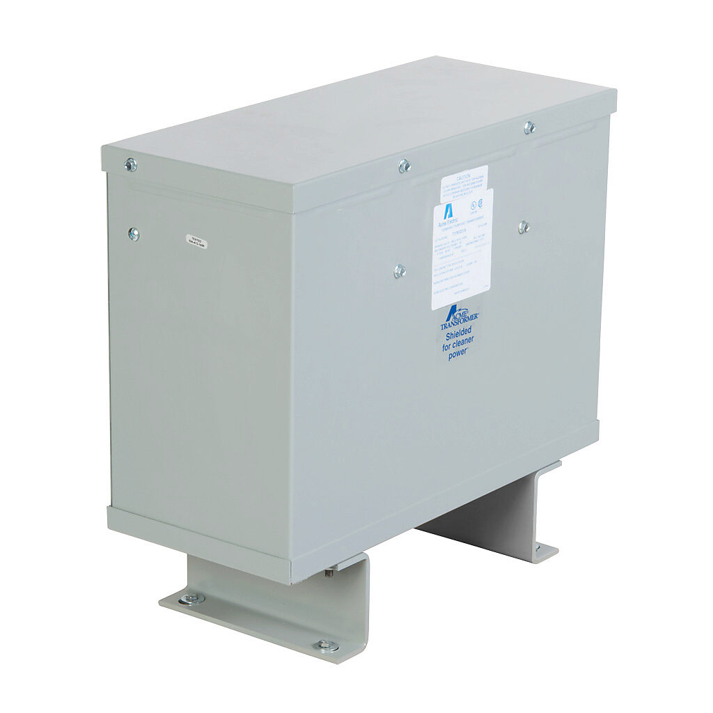 T3793331S - ACME general purpose transformer, encapsulated core, 15 kVA, 3-phase, 600 VAC Delta, 208Y/120 VAC secondary, 60 Hz, electrostatic shield, NEMA 3R, floor mount.
