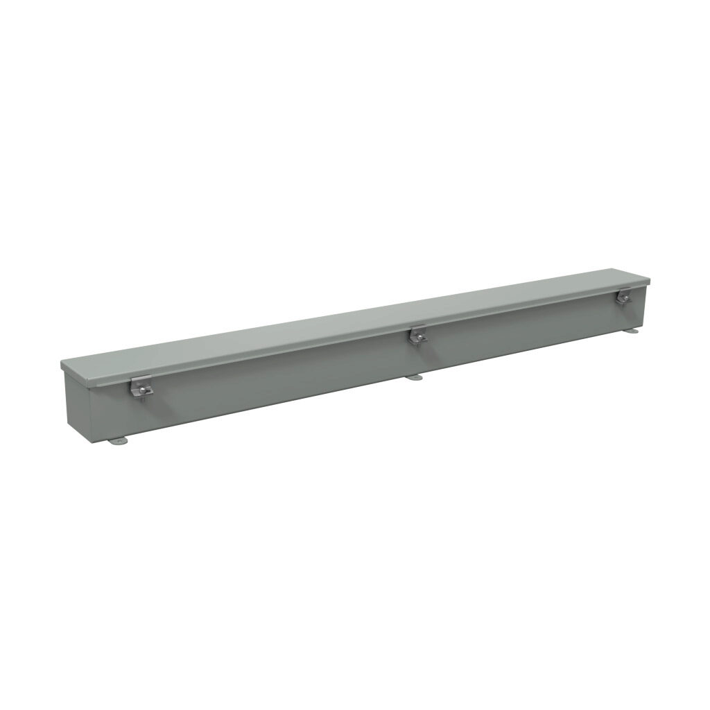 T4448CH - Wiegmann wiring trough, 4 x 4 x 48in (HxDxL), NEMA 4, carbon steel, ANSI 61 gray, powder coat finish, single-door.