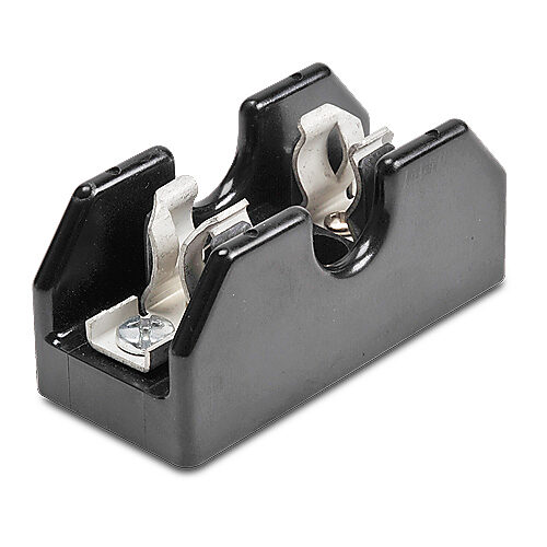 T60030-1SR - Bussmann fuse block, accepts T fuses, 30A, 600V, 1-pole, 18-10 AWG copper only, screw with pressure plate, panel mount.