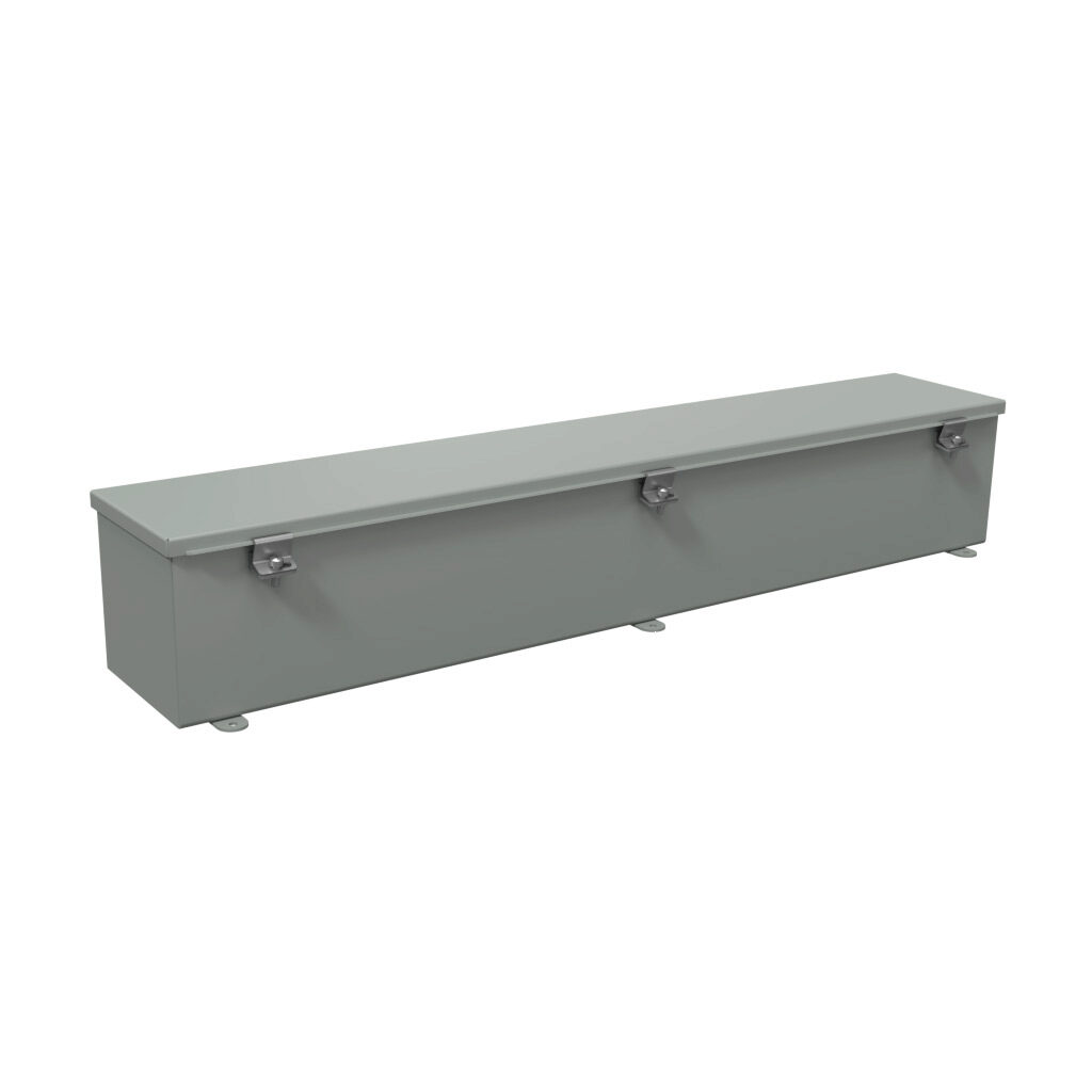 T6636CH - Wiegmann wiring trough, 6 x 6 x 36in (HxDxL), NEMA 4, carbon steel, ANSI 61 gray, powder coat finish, single-door.