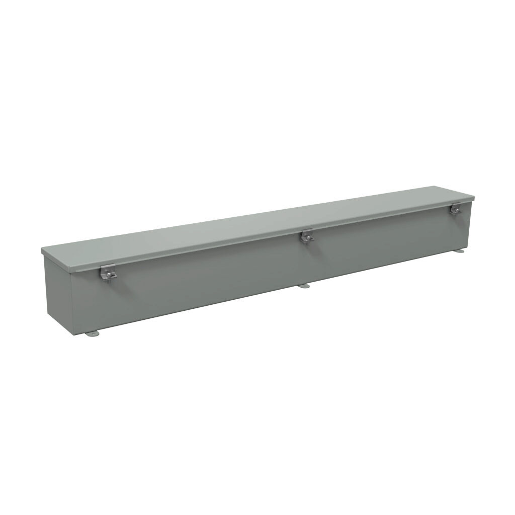 T6648CH - Wiegmann wiring trough, 6 x 6 x 48in (HxDxL), NEMA 4, carbon steel, ANSI 61 gray, powder coat finish, single-door.