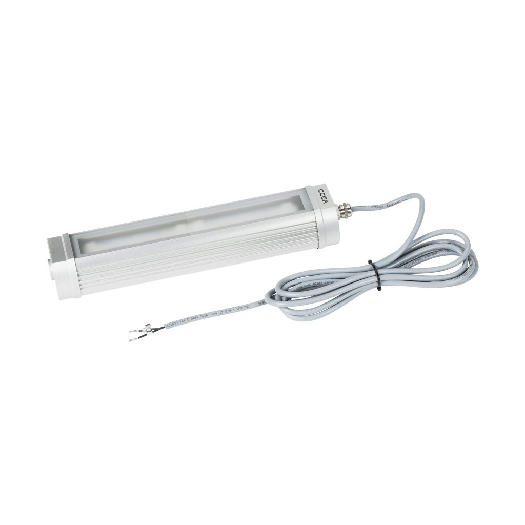 TA0221S04W03 - CCEA TRACKALPHA-PRO series LED light bar, 321mm length, 24 VDC operating voltage, daylight white, 5000K, 13W, 1300 lm, bracket mount, pigtail, anodized aluminum body, 9.8ft/3m cable length, IP67 and IP69. Mounting bracket included.