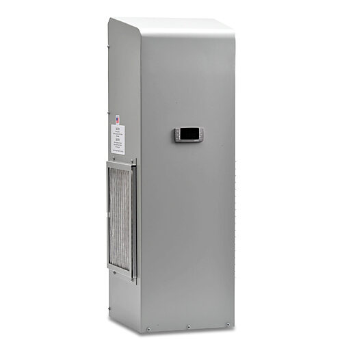 TA10-020-26-12 - Stratus air conditioner, 3585 BTU/H, R-422d, 230 VAC operating voltage, carbon steel housing, ANSI 61 gray, side mount. For use with NEMA/UL Type 12 enclosures.