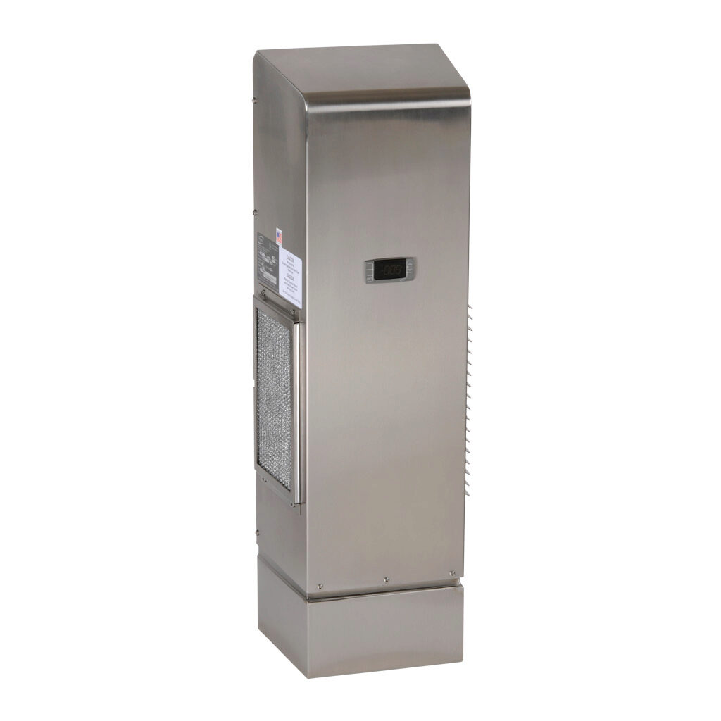 TA10-033-46-4X - Stratus air conditioner, 3300 BTU/H, R-134a, 460 VAC operating voltage, 304 stainless steel housing, side mount. For use with NEMA/UL Type 4X enclosures.