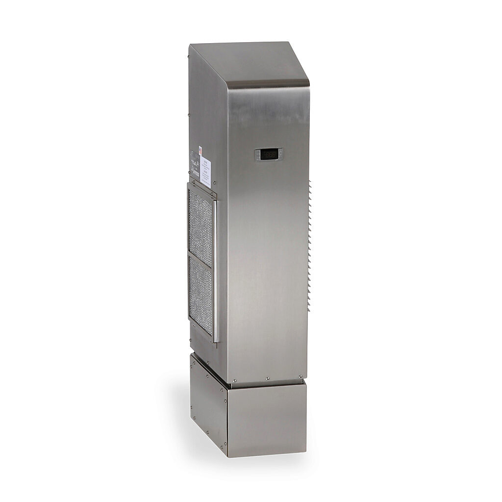 TA10-060-46-4X - Stratus air conditioner, 7580 BTU/H, R-422d, 460 VAC operating voltage, 304 stainless steel housing, side mount. For use with NEMA/UL Type 4X enclosures.