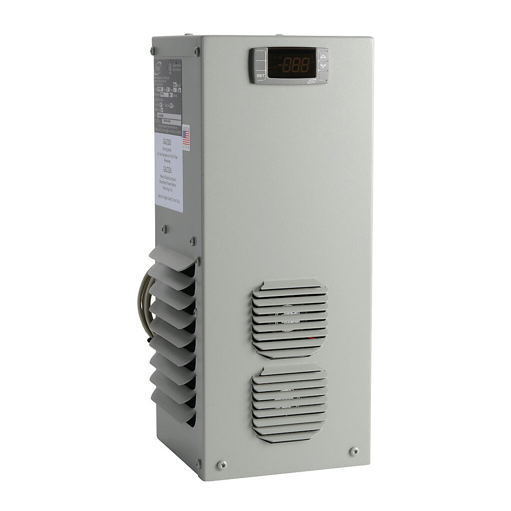 TA20-010-16-04 - Stratus air conditioner, 1690 BTU/H, R-134a, 115 VAC operating voltage, carbon steel housing, ANSI 61 gray, filter-free, side mount. For use with NEMA/UL Type 4 enclosures.