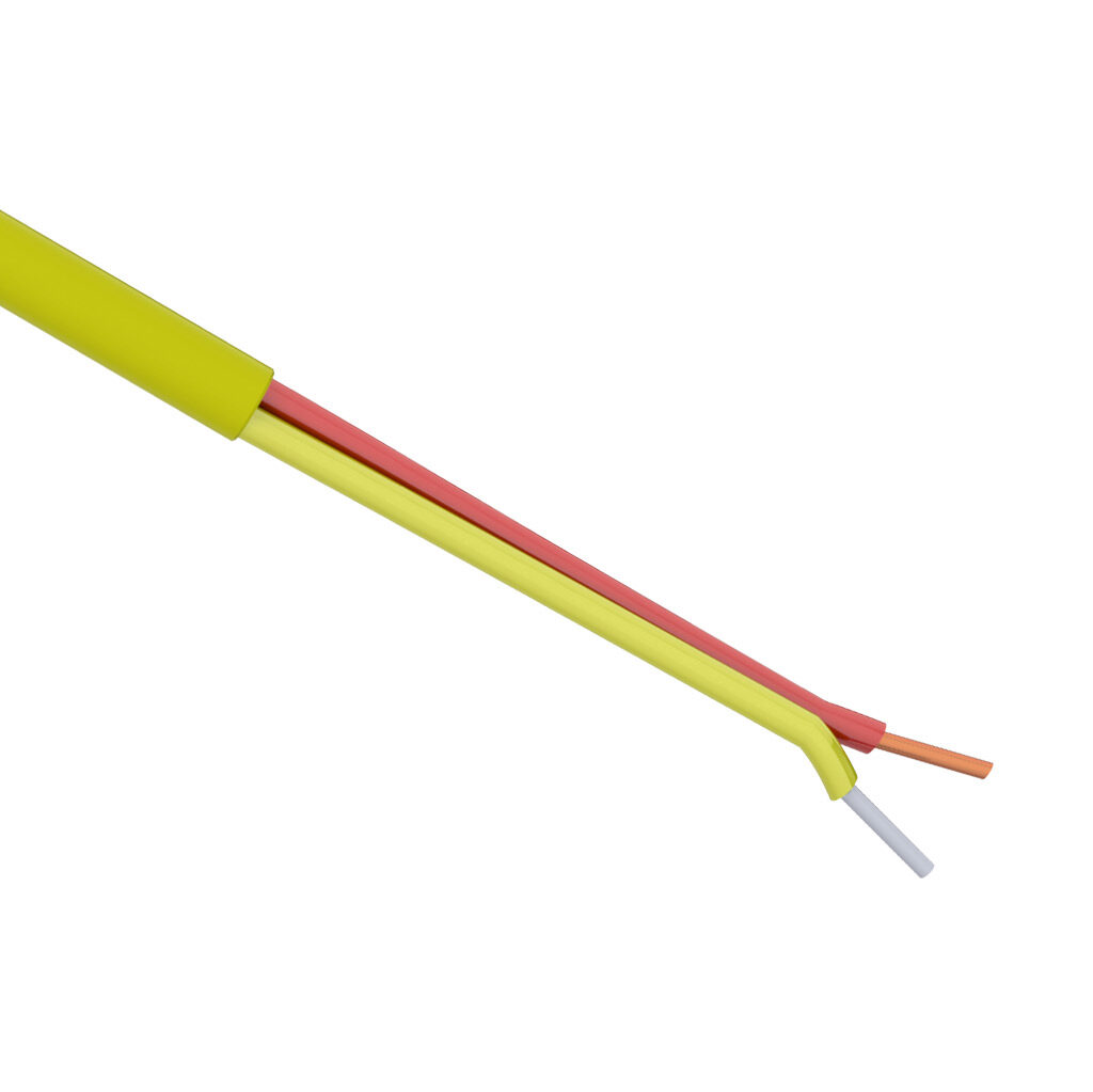 TE Connectivity THMWK-16-1U-P-1 - TE Wire & Cable Type K thermocouple extension wire, unshielded, 2 conductors, 16 AWG, nickel-chromium and nickel-aluminum, PVC conductor insulation material, yellow and red, PVC jacket, yellow, cut to length.