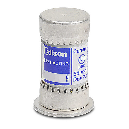 TJS60-1 - Edison fuse, TJS series, Class T, current-limiting, extremely fast-acting, 60A, 600 VAC, ferrule, feeder/branch, semiconductor protection applications.
