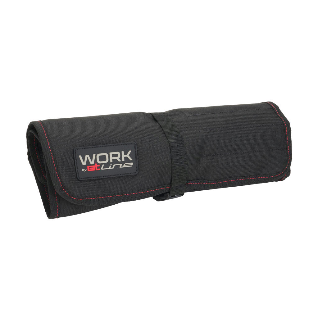 TOOLROLL.12TR - GT Line tool pouch, polyester canvas, 19.70 x 12.50in, 12 compartments. Rolls up for convenient storage.