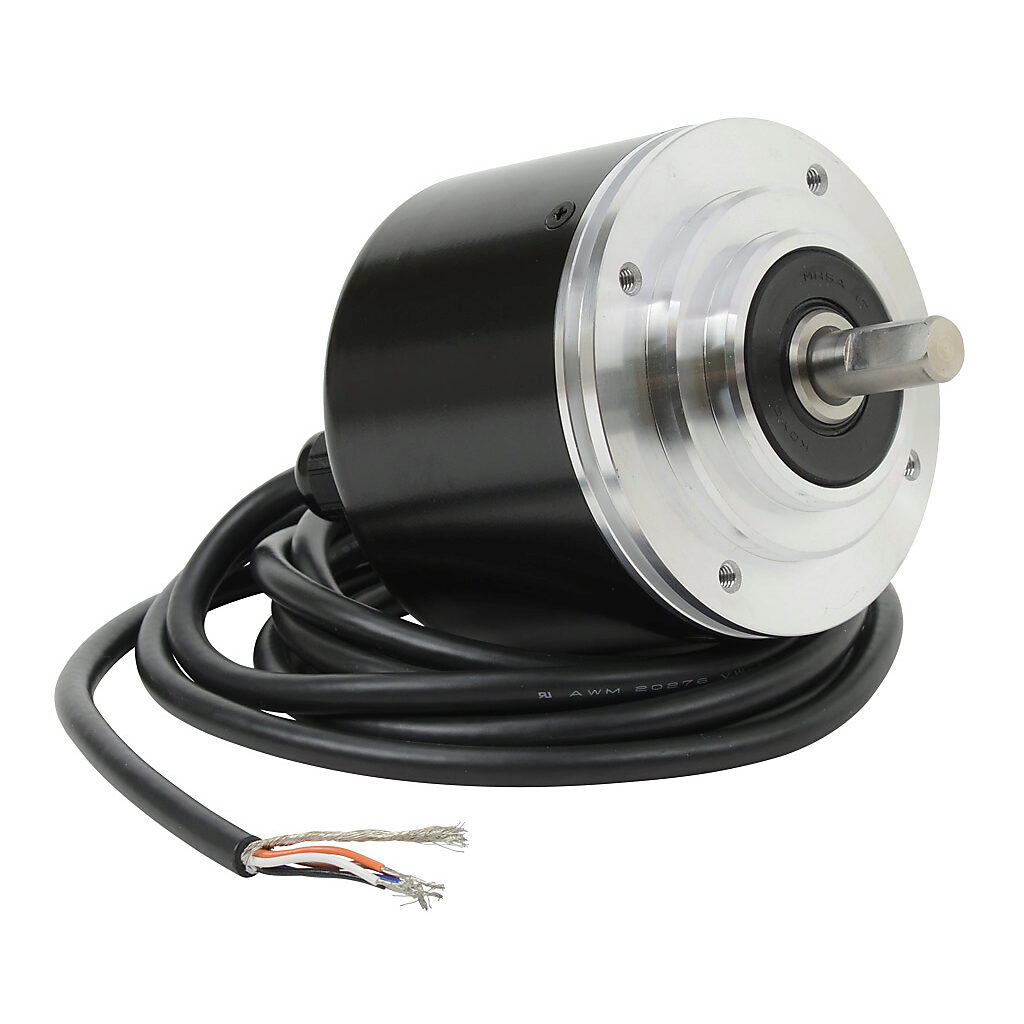 TRD-GK120-RZD - JTEKT TRD-GK series incremental (quadrature) rotary encoder, 10-30 VDC, push-pull (totem) output, heavy duty, 120 ppr, 10mm solid shaft, 78mm diameter body, IP65, 6.5ft/2m cable length, axial exit, pigtail.