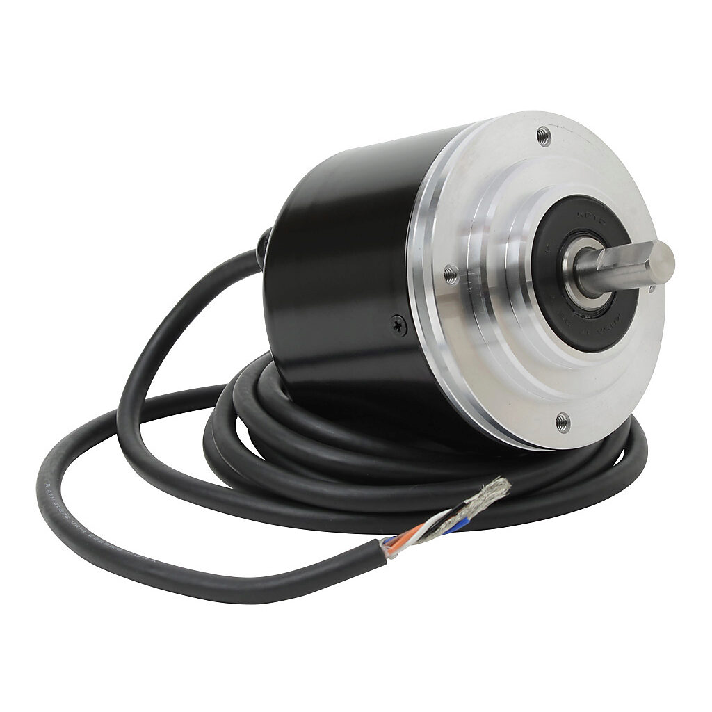 TRD-GK240-RZD - JTEKT TRD-GK series incremental (quadrature) rotary encoder, 10-30 VDC, push-pull (totem) output, heavy duty, 240 ppr, 10mm solid shaft, 78mm diameter body, IP65, 6.5ft/2m cable length, axial exit, pigtail.