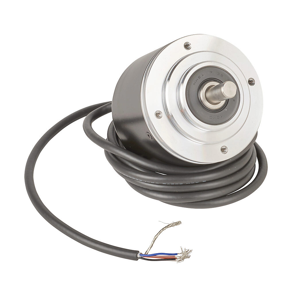 TRD-GK250-RZD - JTEKT TRD-GK series incremental (quadrature) rotary encoder, 10-30 VDC, push-pull (totem) output, heavy duty, 250 ppr, 10mm solid shaft, 78mm diameter body, IP65, 6.5ft/2m cable length, axial exit, pigtail.