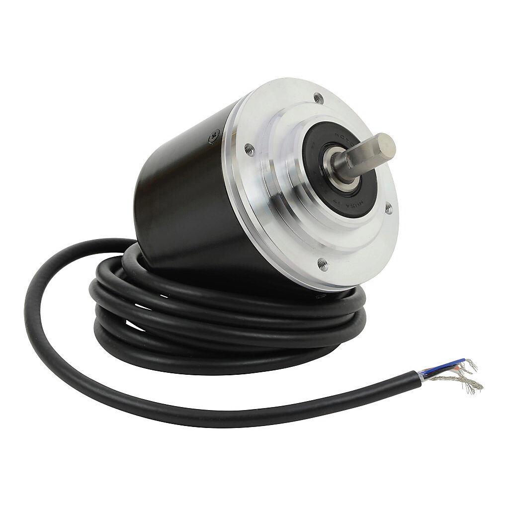TRD-GK3600-RZD - JTEKT TRD-GK series incremental (quadrature) rotary encoder, 10-30 VDC, push-pull (totem) output, heavy duty, 3600 ppr, 10mm solid shaft, 78mm diameter body, IP65, 6.5ft/2m cable length, axial exit, pigtail.