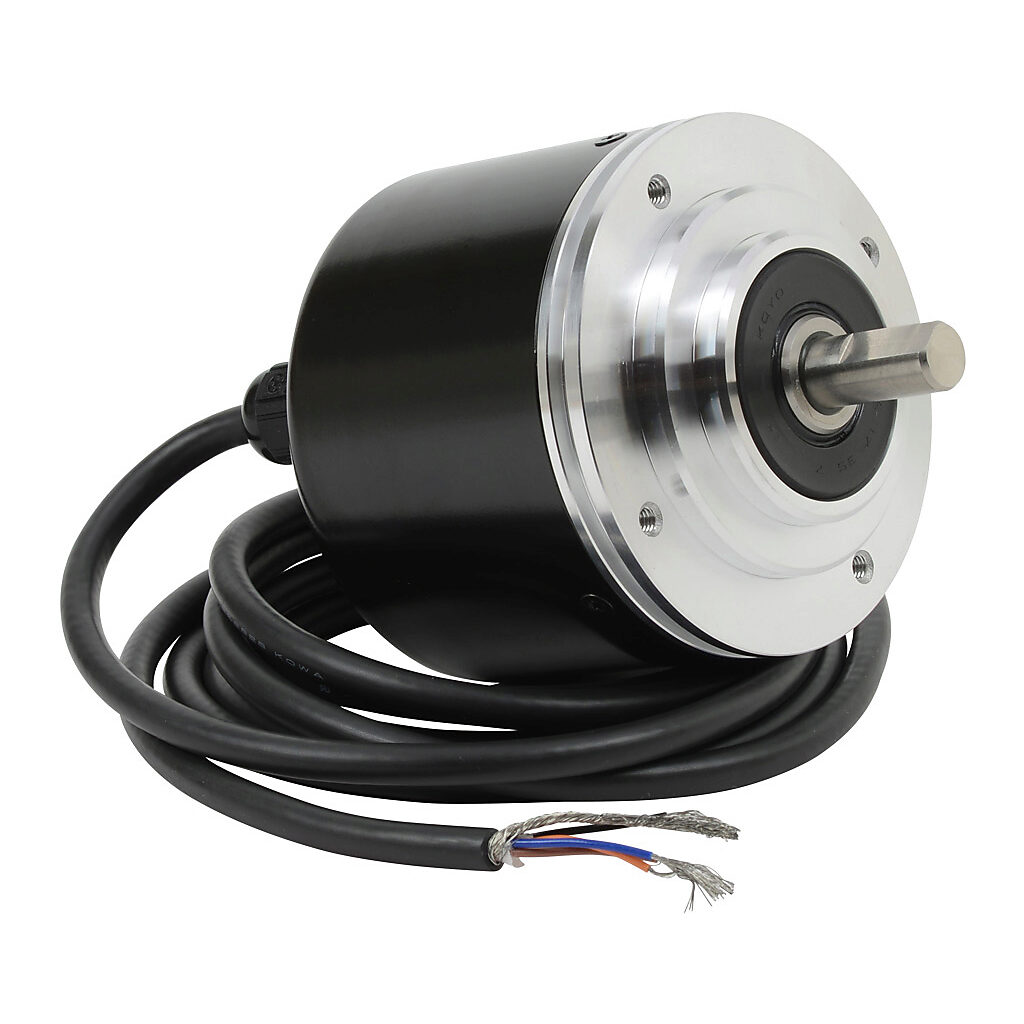 TRD-GK400-RZD - JTEKT TRD-GK series incremental (quadrature) rotary encoder, 10-30 VDC, push-pull (totem) output, heavy duty, 400 ppr, 10mm solid shaft, 78mm diameter body, IP65, 6.5ft/2m cable length, axial exit, pigtail.