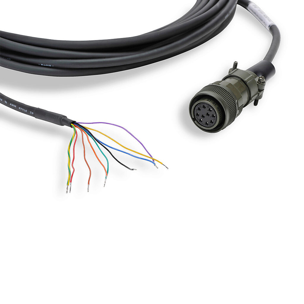 TRDA-25CBL-VWD-30 - AutomationDirect encoder cable, 10-pin Military Style (MS) to pigtail, 30ft cable length. For use with JTEKT TRDA-25N series encoders with line driver (differential) output.