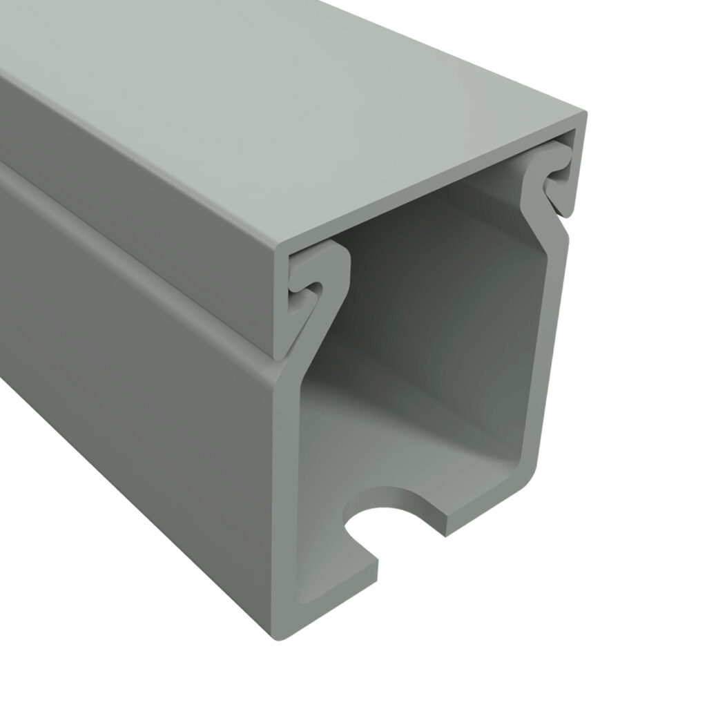 TSH-1010G-1 - Iboco TSH series solid wire duct, 1in width, 1in height, 6.5ft/2m length, gray. Cover included.
