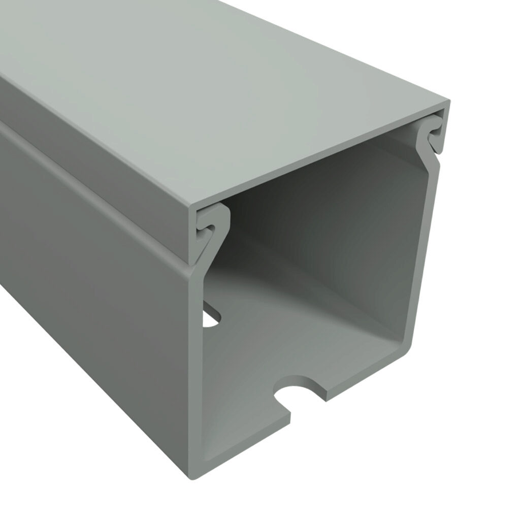 TSH-1515G-1 - Iboco TSH series solid wire duct, 1.5in width, 1.5in height, 6.5ft/2m length, gray. Cover included.