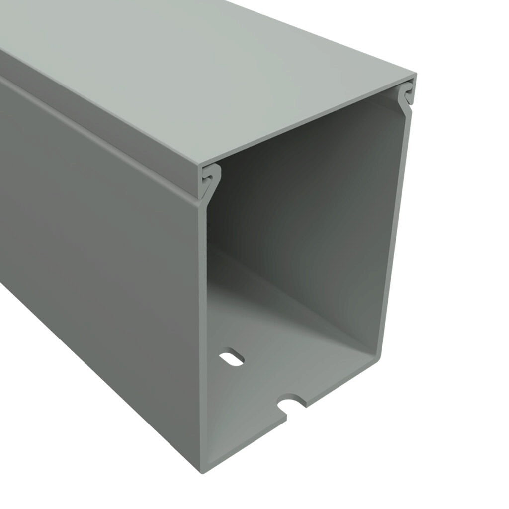 TSH-2230G-1 - Iboco TSH series solid wire duct, 2.25in width, 3in height, 6.5ft/2m length, gray. Cover included.