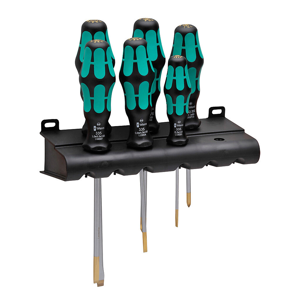 TW-SD-SET-1 - Wera Kraftform Plus standard screwdriver set, Phillips and slotted, 6 pieces.