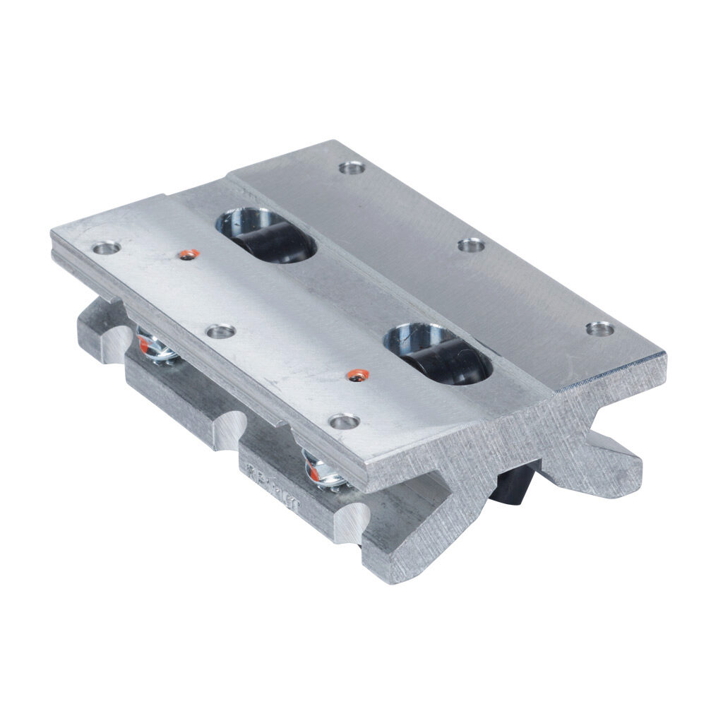 TWN-10-OPN - PBC TWN series twin roller pillow block, cam follower bearing, 4in overall length, steel, 5/8in inside diameter, aluminum housing, adjustable running clearance. For use with 5/8in diameter PBC shafts.