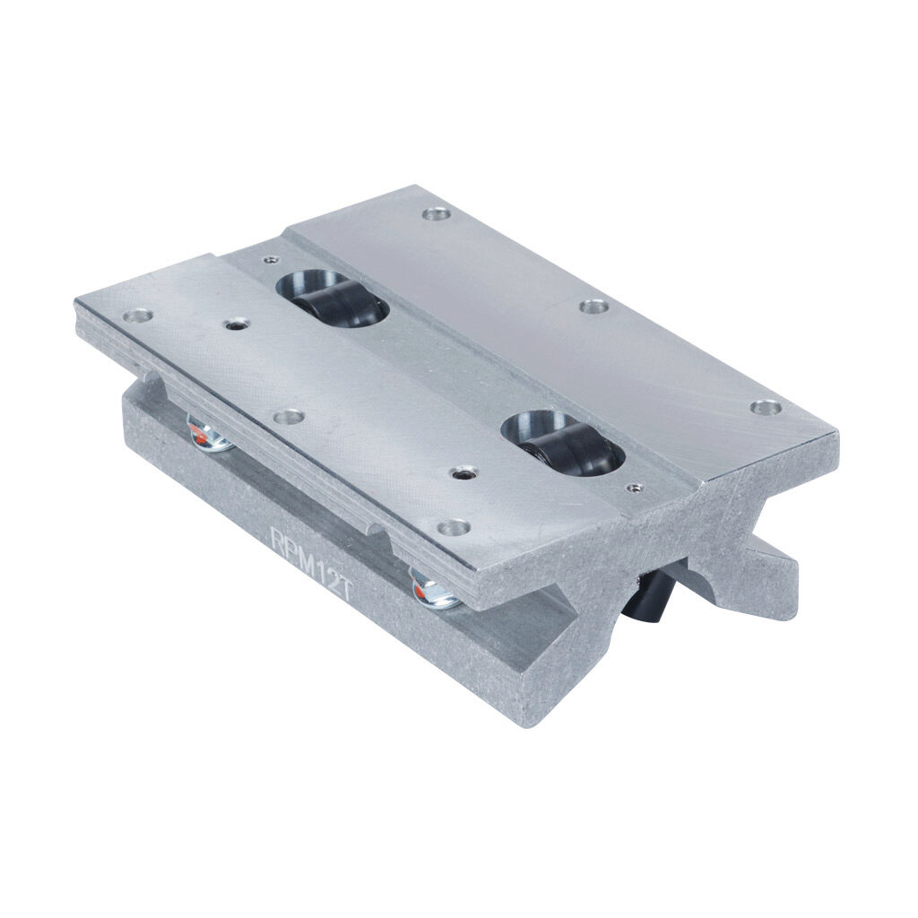 TWN-12-OPN - PBC TWN series twin roller pillow block, cam follower bearing, 4.5in overall length, steel, 3/4in inside diameter, aluminum housing, adjustable running clearance. For use with 3/4in diameter PBC shafts.