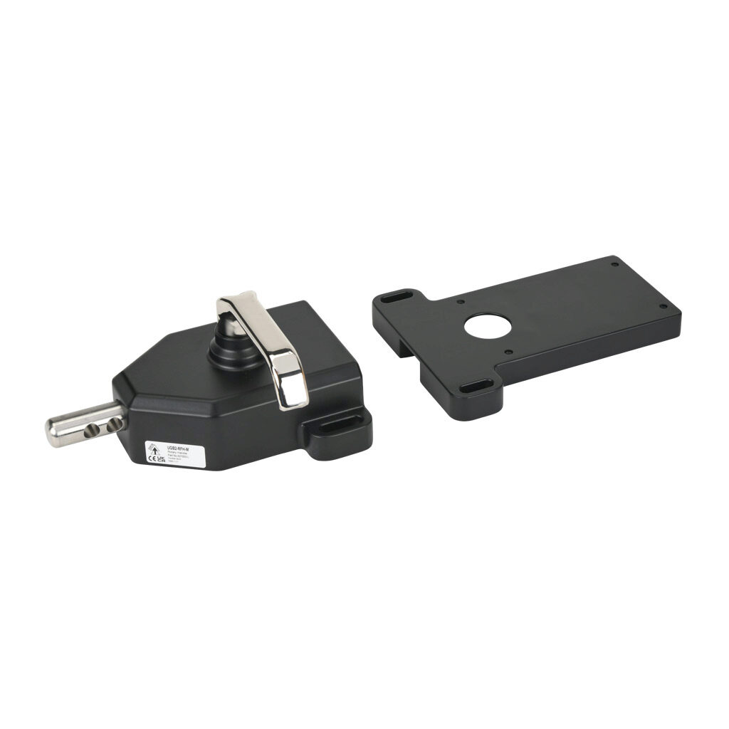 UGB2-527003-L - IDEM handle and mounting plate, rotary, left hand. For use with UGB series 2-station universal gate boxes.