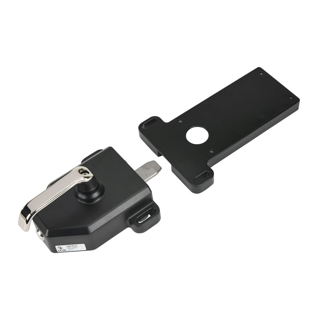 UGB4-527004-L - IDEM handle and mounting plate, rotary, left hand. For use with UGB series 4-station universal gate boxes.