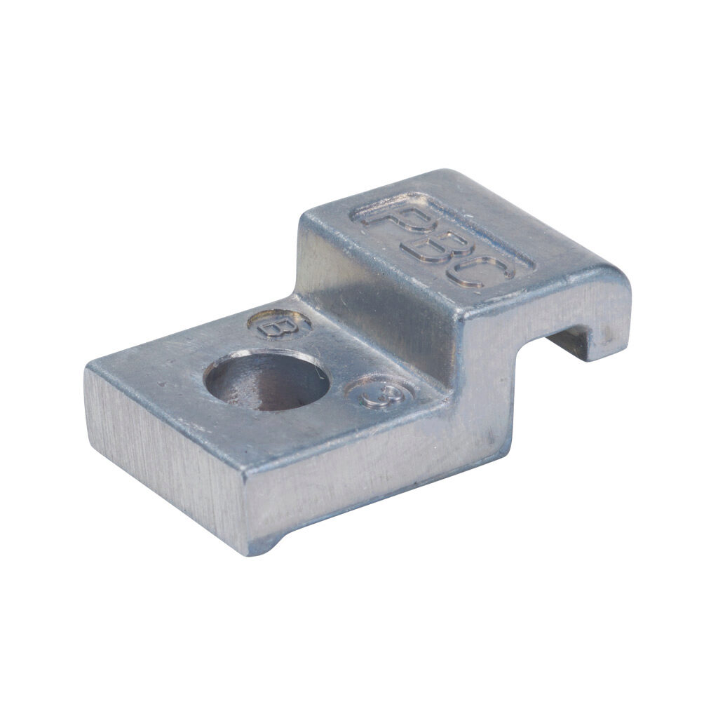 UGT040A-TC-1 - PBC mounting clamp, 1 hole. For use with PBC UGT040-xxxx guide tracks.