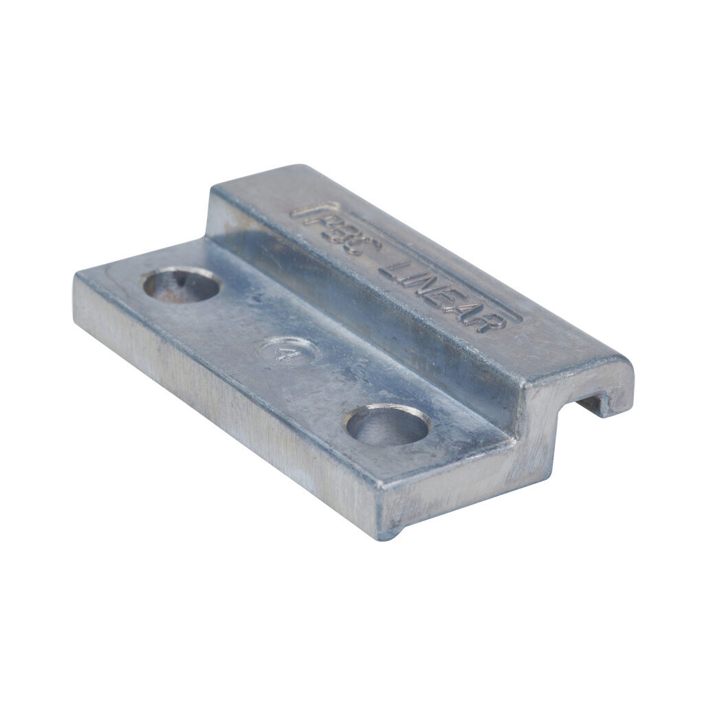 UGT040A-TC-2 - PBC mounting clamp, 2 holes. For use with PBC UGT040-xxxx guide tracks.
