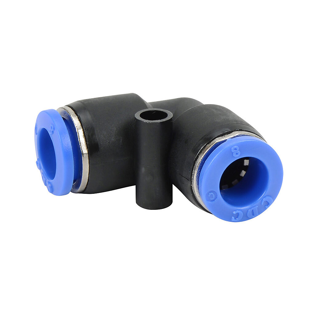 UL8M - NITRA pneumatic push-to-connect fitting, union elbow, thermoplastic (PBT) body, (1) 5/16in (8mm) push-to-connect to (1) 5/16in (8mm) push-to-connect. Package of 5.