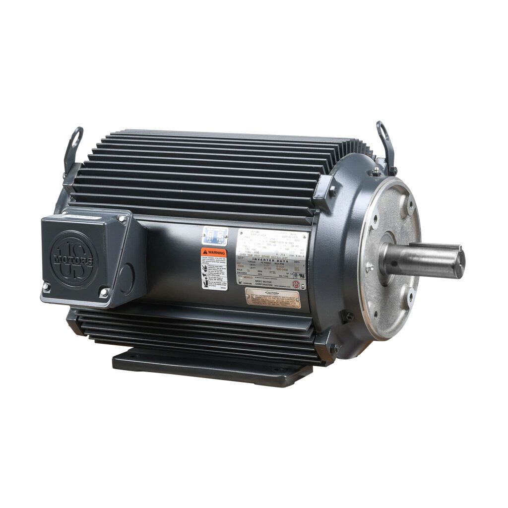 AutomationDirect BV16 - U.S. MOTORS ACCU-Torq premium efficiency AC induction motor, high-performance inverter duty, 7-1/2hp, 3-phase, 230/460 VAC, 1200rpm, TENV, NEMA 254TC frame, aluminum, C-face/rigid base mount.