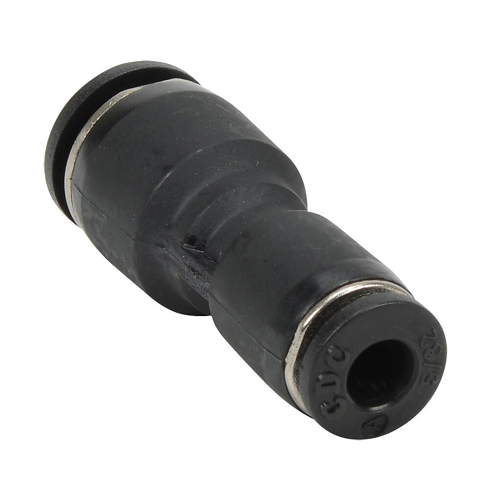UR14-532 - NITRA pneumatic push-to-connect fitting, union straight reducer, thermoplastic (PBT) body, (1) 1/4in push-to-connect to (1) 5/32in (4mm) push-to-connect. Package of 5.