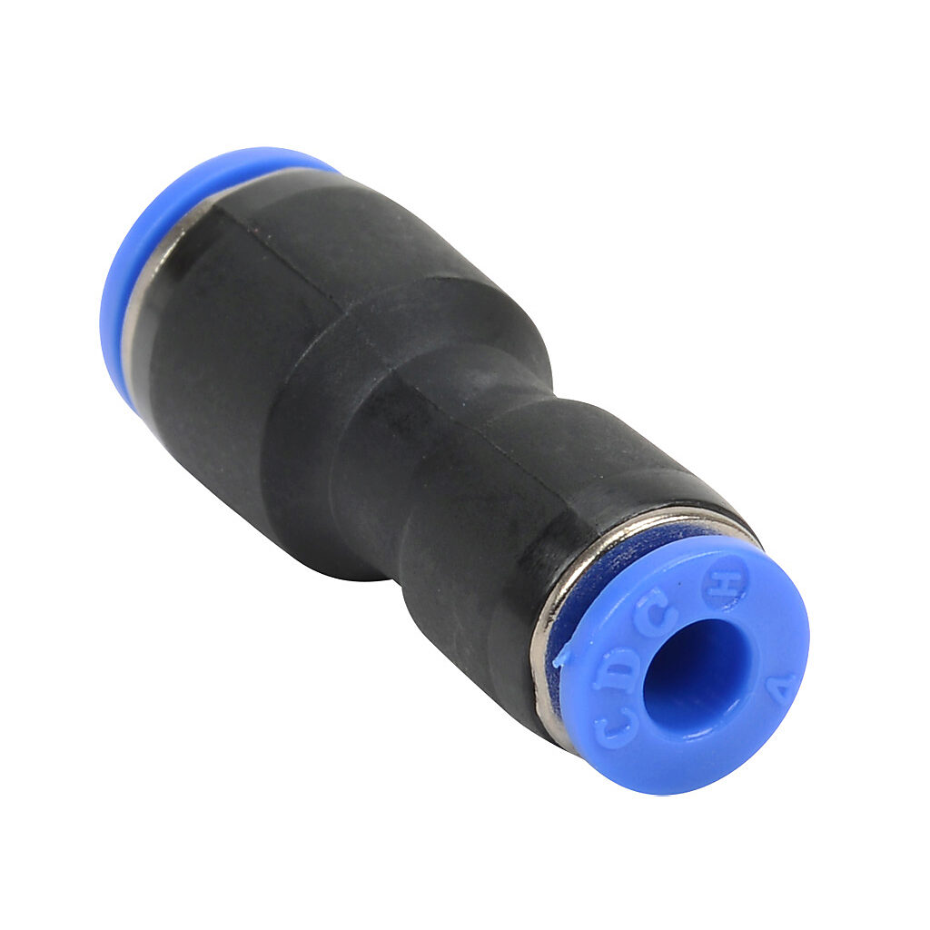 UR6M-4M - NITRA pneumatic push-to-connect fitting, union straight reducer, thermoplastic (PBT) body, (1) 6mm push-to-connect to (1) 5/32in (4mm) push-to-connect. Package of 5.
