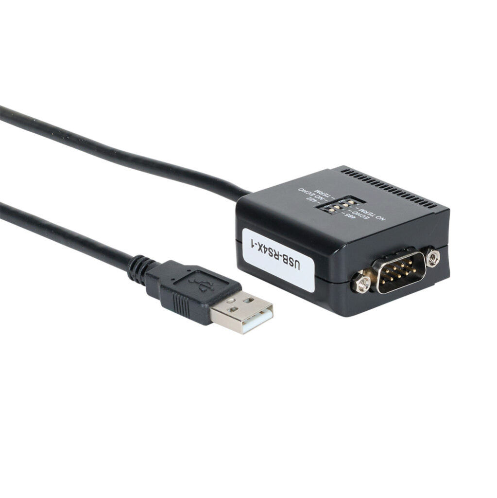 USB-RS4X-1 - AutomationDirect adapter cable, USB A to RS-422/485 (9-pin D-sub male), 5.9ft/1.8m cable length. For use with ZIPLink ZL-CMA9 port adapter communication module.