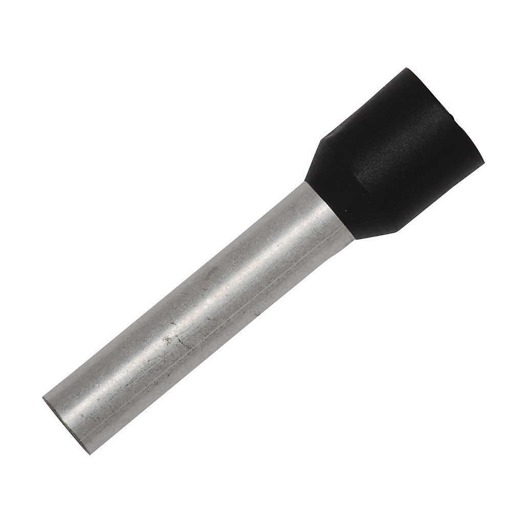 V30AE000026 - Z+F ferrule, 10 AWG, black, 18mm ferrule length. Package of 100.