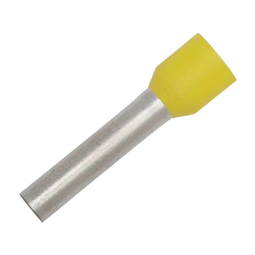 V30AE000059 - Z+F ferrule, 10 AWG, yellow, follows DIN standard, 18mm ferrule length. Package of 100.