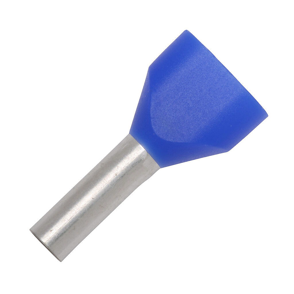 V30AE000611 - Z+F ferrule, 14 AWG, blue, 2-wire, follows DIN standard, 10mm ferrule length. Package of 500.