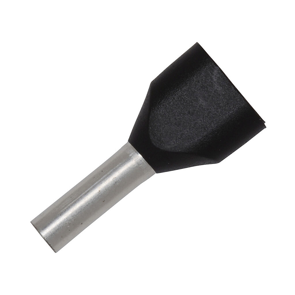V30AE000625 - Z+F ferrule, 16 AWG, black, 2-wire, follows DIN standard, 8mm ferrule length. Package of 500.