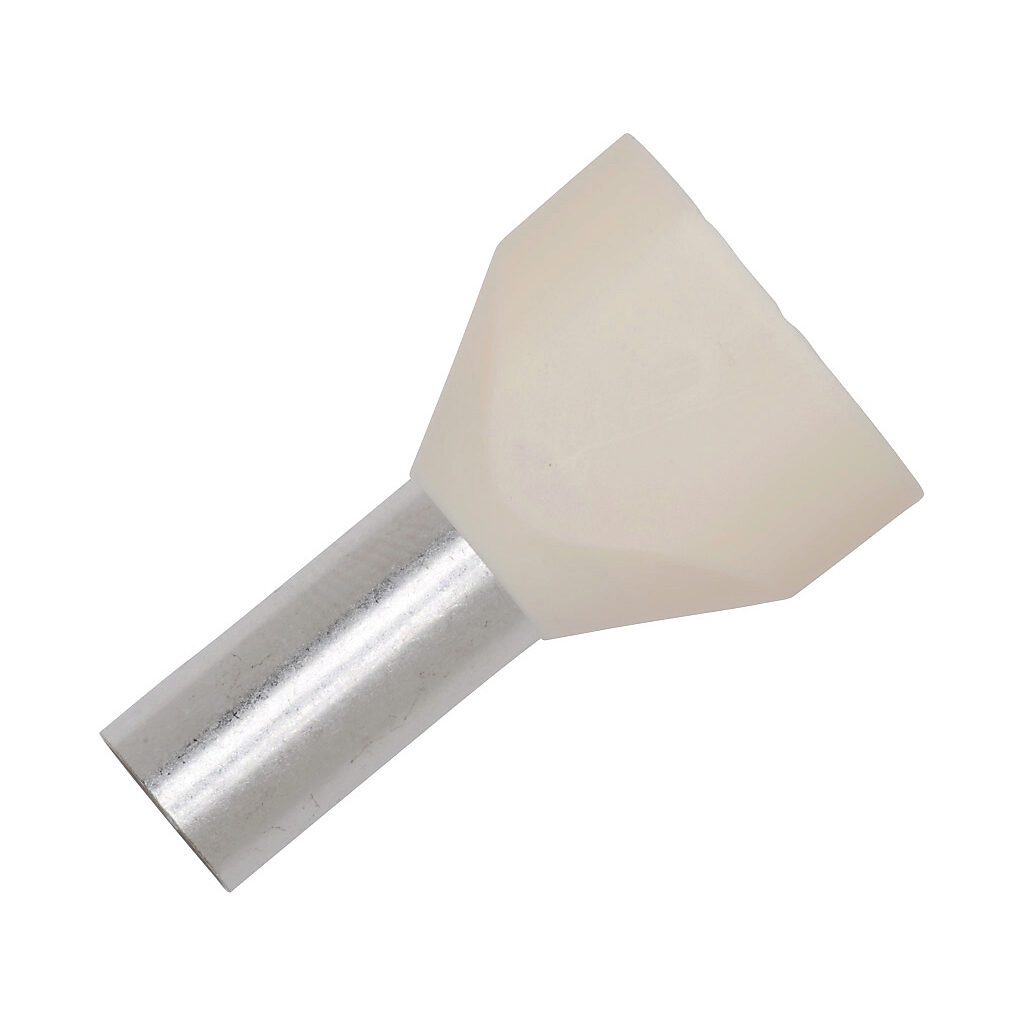 V30AE001141 - Z+F ferrule, 8 AWG, ivory, 2-wire, 12mm ferrule length. Package of 100.