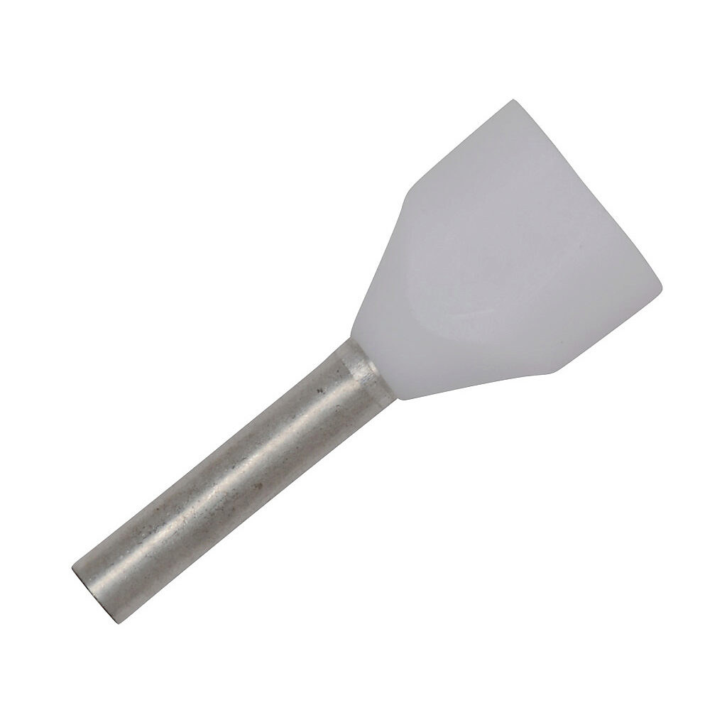 V30AE001145 - Z+F ferrule, 20 AWG, white, 2-wire, follows DIN standard, 8mm ferrule length. Package of 500.