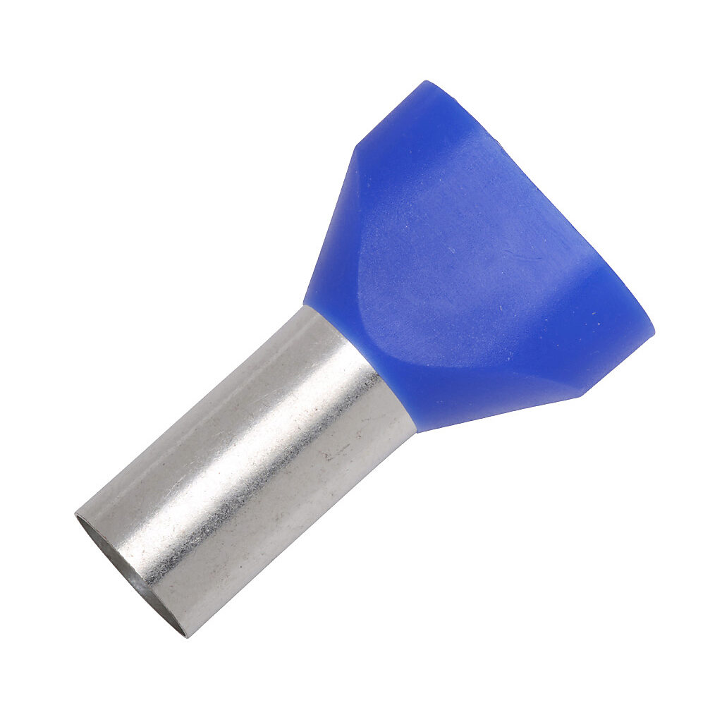 V30AE001154 - Z+F ferrule, 6 AWG, blue, 2-wire, follows DIN standard, 16mm ferrule length. Package of 50.