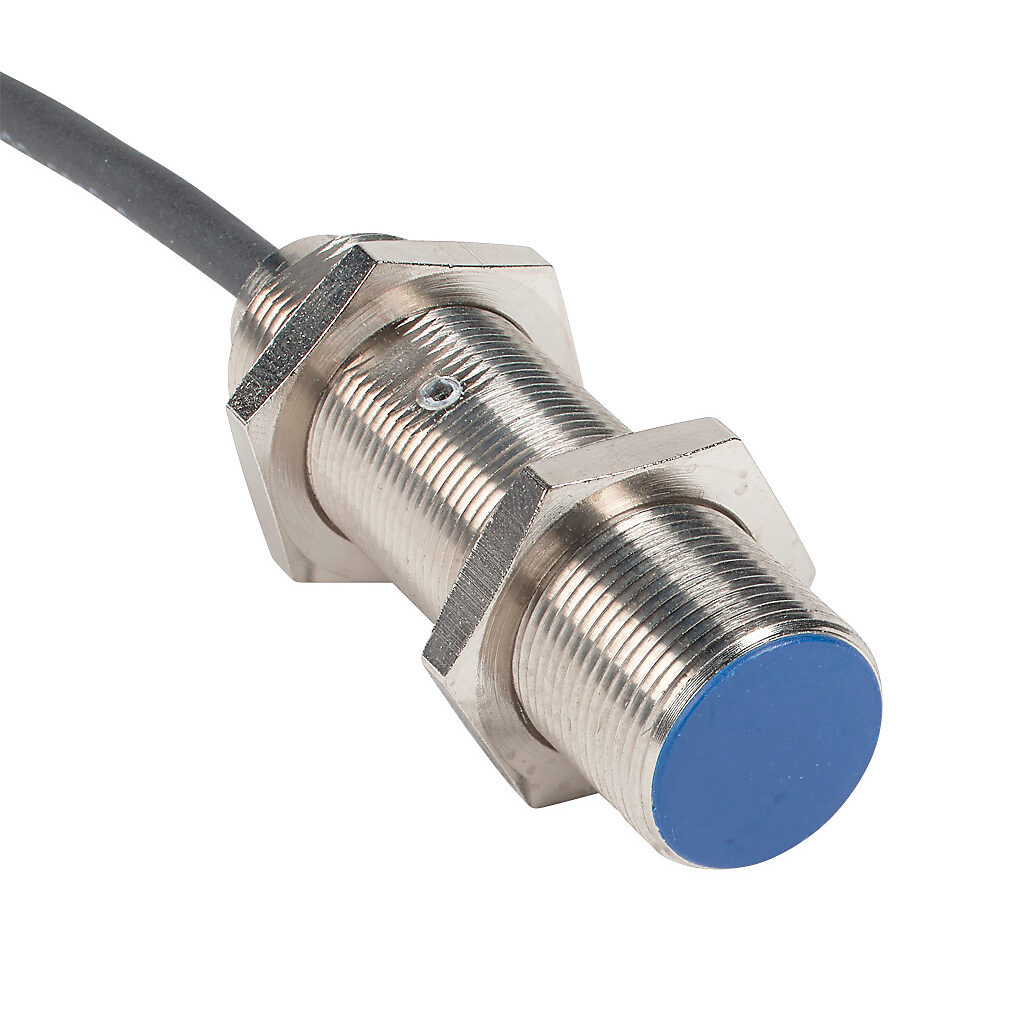 V3K1-S0-3A8F - Micro Detectors inductive proximity sensor, tubular, 18mm diameter x 60mm body, nickel-plated brass housing, N.C. (VAC) or N.O./N.C. (VDC) output, 6mm sensing distance, flush, 25 Hz (AC)/600 Hz (DC) switching frequency, IP67, pigtail.